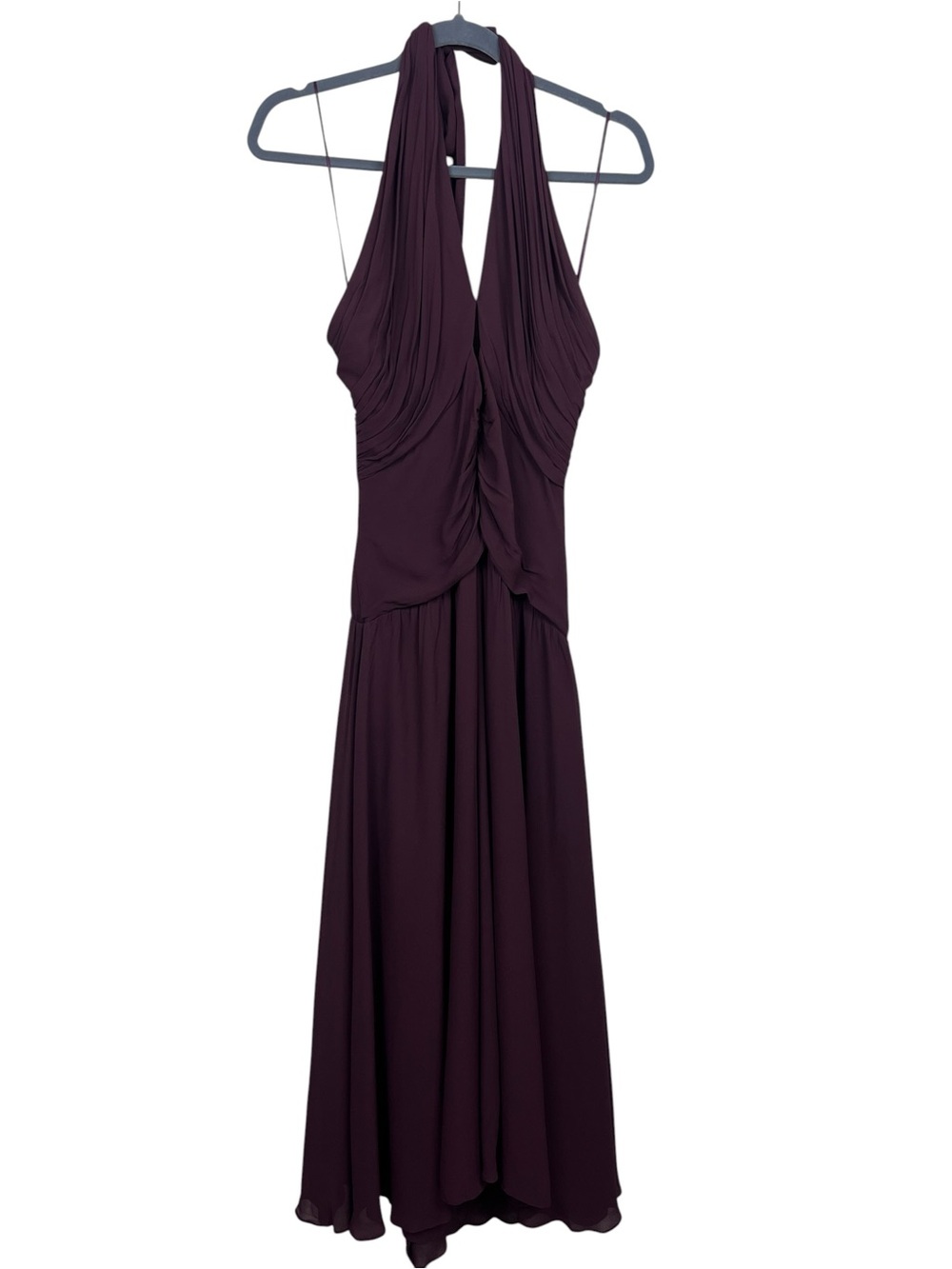REFORMATION Cari Maxi Dress In Mahogany Wrap Halter Women’s 8 - Picture 8 of 16